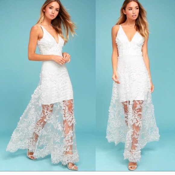 Dress the Population White Lace Maxi Dress - Picture 4 of 8